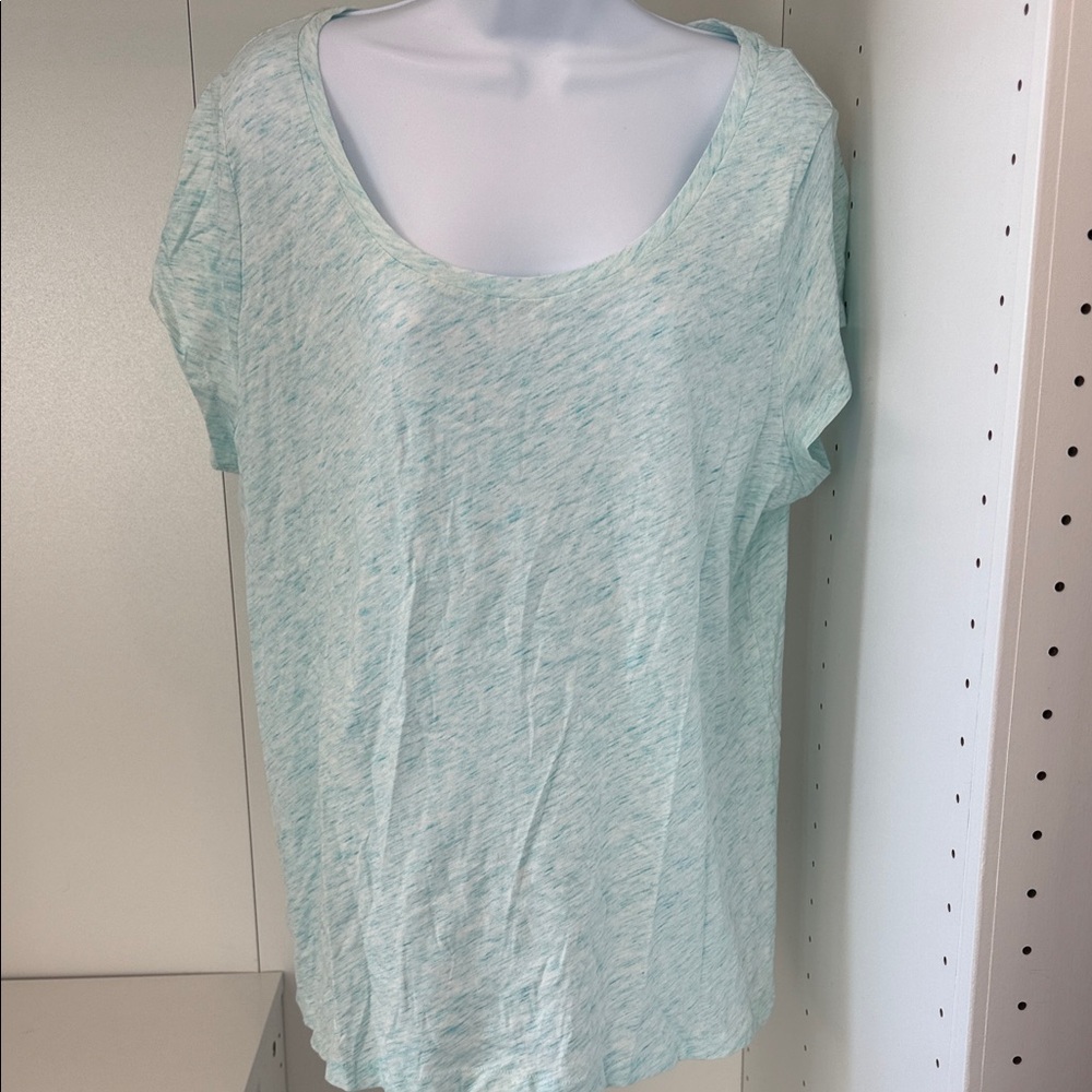 LOFT Soft Aqua Short Sleeve Tee